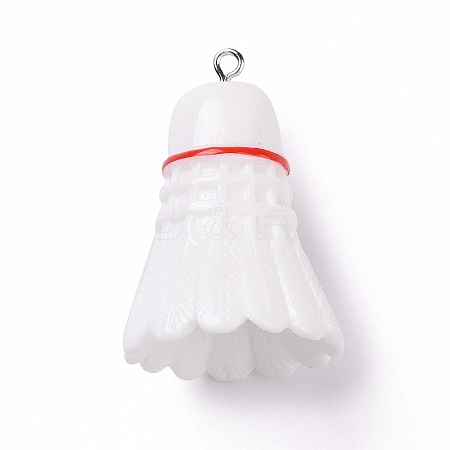 Sport Ball Theme Opaque Resin Pendants RESI-F039-01E-1