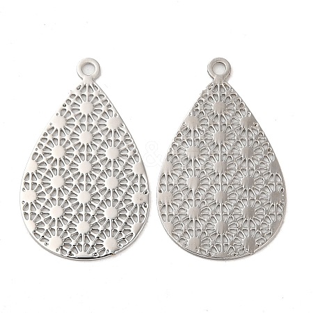Rack Plating Brass Filigree Pendants KK-Q792-05P-1