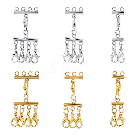 Multi-Strand 304 Stainless Steel Lobster Claw Clasps FIND-HS00001-1