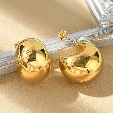 304 Stainless Steel Stud Earrings for Women EJEW-U051-01G-1