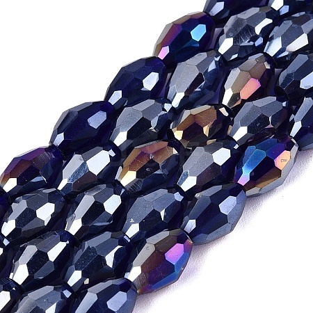 Electroplate Transparent Glass Beads Strands LS-GL-N002-01A-A20-1