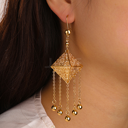 Bohemian Ethnic Geometric Brass Hoop Earrings GD1506-1