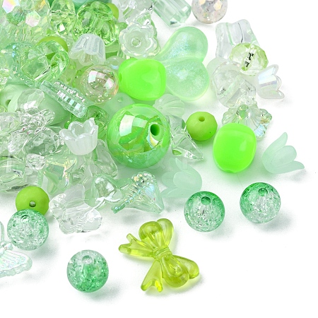 Opaque & Transparent Acrylic Beads MACR-YW0002-01D-1