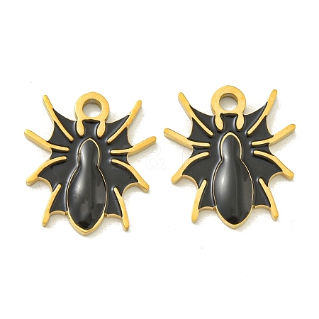 Halloween Theme Ion Plating(IP) 304 Stainless Steel Enamel Pendants STAS-M011-02C-1