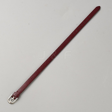 Flat PU Imitation Leather Cord Bracelets for Women Men BJEW-WH20008-03B-1