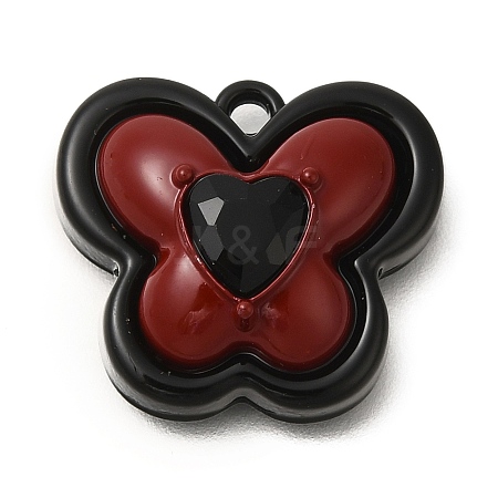 Red and Black Double Screen Alloy Pendants FIND-Z067-01B-04-1