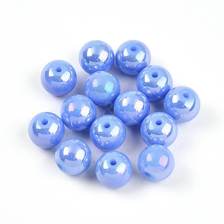 Electroplate Pearlized Glass Pearl Beads EGLA-T021-14C-05-1