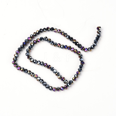 Glass Faceted Beads Strands GLAA-WH0025-62C-01-1