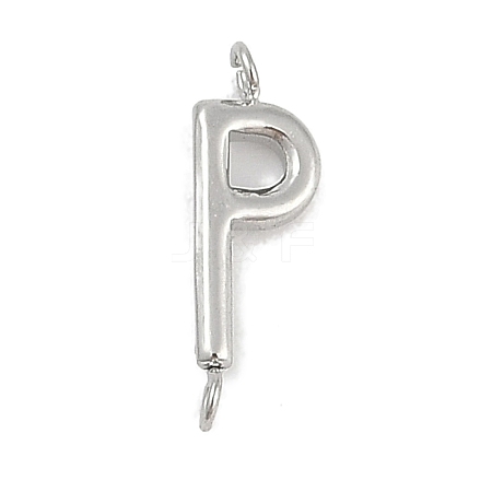 304 Stainless Steel Letter Connector Charms STAS-M108-01P-16-1