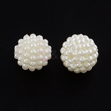 Acrylic Imitation Pearl Beads LS-MACR-R553-12mm-04-1