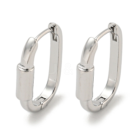 Brass Hoop Earrings EJEW-L211-010N-P-1