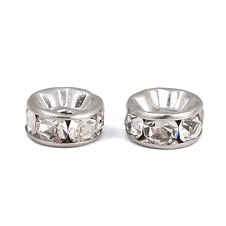 304 Stainless Steel Rhinestone Spacer Beads LS-STAS-P444-01B-P-1