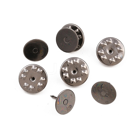 50Pcs Iron Butterfly Clutches Pin Backs IFIN-H066-01B-1