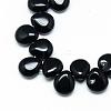 Natural Black Stone Beads Strands G-T005-01-1