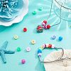 200Pcs 8 Colors Acrylic European Beads MACR-FH0001-05-2
