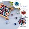 Spritewelry 64Pcs 8 Colors Two-Tone Handmade Polymer Clay Disco Ball Beads RB-SW0001-01-13