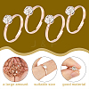 40Pcs Adjustable Alloy Rhinestone Finger Rings for Women RJEW-SP0001-02RG-3