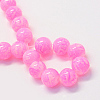 Baking Painted Glass Round Bead Strands DGLA-Q019-8mm-M-3
