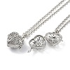 Brass with Rhinestone Pendant Necklaces NJEW-G089-02A-P-1