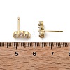 Brass Micro Pave Clear Cubic Zirconia Stud Earrings EJEW-R016-01G-01-5