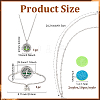 1Pc Stainless Steel Hollow Flat Round with Tree of Life Diffuser Locket Pendant Necklaces & 1Pc Slider Bracelets Sets SJEW-PH0001-27-2