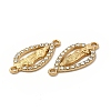 Alloy Connector Charms with Crystal Rhinestone FIND-H039-26KCG-2