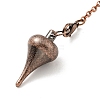 Brass Cable Chain Pointed Dowsing Pendulums HJEW-D004-03R-3