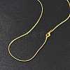 1.5mm Rack Plating Brass Serpentine Chain Necklaces for Women Men MAK-L044-12G-3