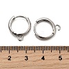 Brass Hoop Earring Findings KK-C134-24P-3