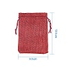   Burlap Packing Pouches Drawstring Bags ABAG-PH0001-14x10cm-06-3