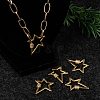 Brass Micro Pave Clear Cubic Zirconia Screw Carabiner Lock Charms X-ZIRC-L085-06G-7