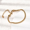 304 Stainless Steel Twisted Curb Chains Bracelets for Women BJEW-A158-02G-G-3