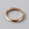 Stainless Steel Grooved Finger Ring Settings RJEW-WH0012-11G-2