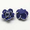 Handmade Polymer Clay Big 3D Flower Beads X-CLAY-Q195-40mm-01-2