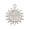 Brass Micro Pave Clear Cubic Zirconia Charms CU-CBA0565-06P-1