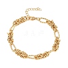 Unisex 304 Stainless Steel Byzantine Chains Bracelets BJEW-G790-05G-4