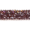 Transparent Electroplate Glass Beads Strands EGLA-A039-T2mm-B05-1