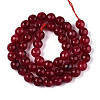 Dyed Natural White Jade Beads Strands G-T139-8mm-60-04-2