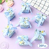 20Pcs Floral Printed Cardboard Gift Boxes CON-YW0001-93D-1