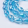 Electroplate Glass Beads Strands LS-EGLA-D015-12x8mm-22-3