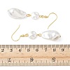 Electroplated 304 Stainless Steel Imitation Pearl Nuggets Dangle Earrings EJEW-Z129-08G-5
