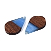 16Pcs 8 Styles Opaque Resin & Walnut Wood Pendants RESI-N053-11-2