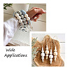 Craftdady 80Pcs 4 Style Spray Painted Natural Theaceae Wood Beads WOOD-CD0001-15-9