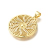 Rack Plating Brass Micro Pave Cubic Zirconia Pendants KK-Z086-62G-02-2