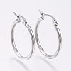 Tarnish Resistant 304 Stainless Steel Hoop Earrings X-EJEW-F105-09P-1