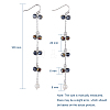 Faceted Rondelle Glass Beads Dangle Earrings EJEW-JE03817-01-2