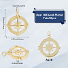 8Pcs Brass Pendants KK-SC0007-25-2
