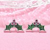 Brass Micro Pave Cubic Zirconia Stud Earrings EJEW-Q015-08P-1