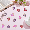 12Pcs 3 Colors Leopard Print Alloy with Acrylic Pendants FIND-SC0021-91-7