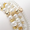 Glass Imitation Pearl Bead Stretch Bracelets BJEW-JB09211-2